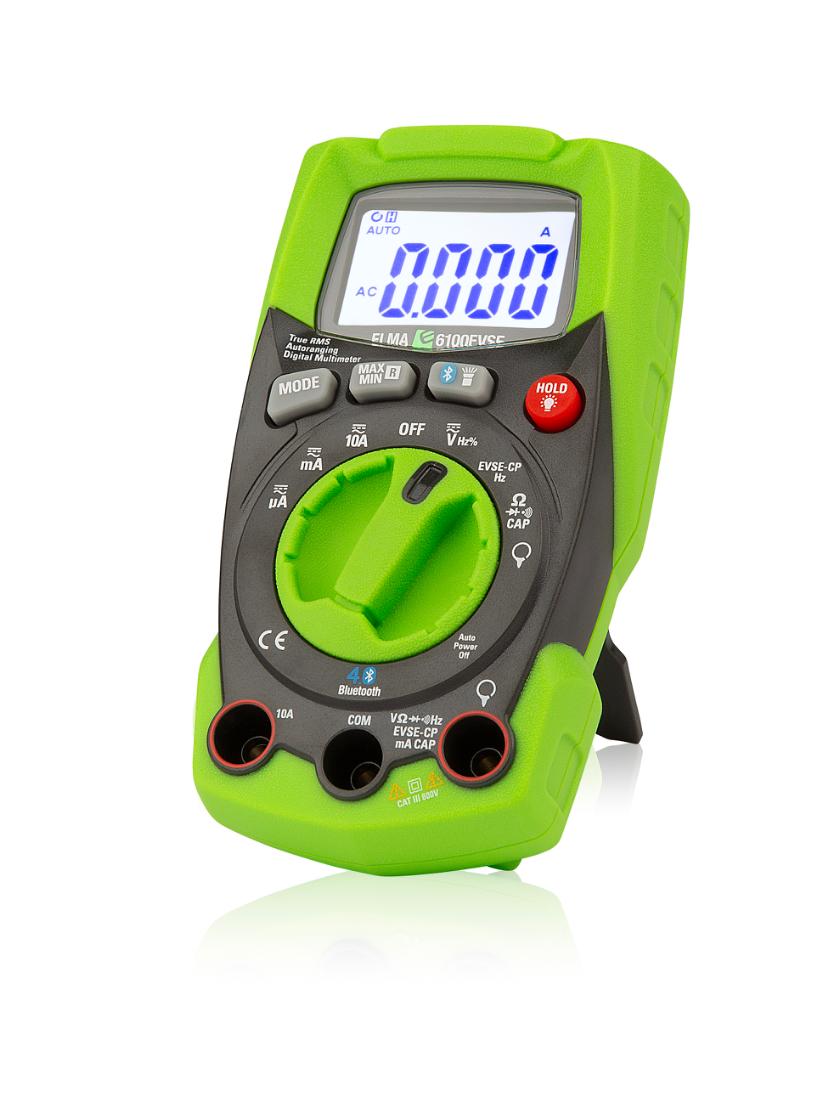 Elma 6100EVSE multimeter med BT og CP EVSE avlesning