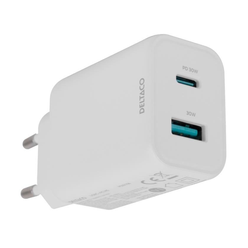 USB-lader 230V for USB-A og USB-C
